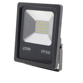   LED reflektor smd, 20W, 4500K, természetes fehér, 1600 lm, fekete, IP66, Optonica, 5435