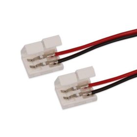   LED szalag click csatlakozó dupla 8 mm-es 2 tűs kábellel, LED line, LL-243493