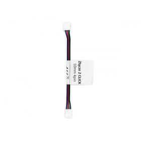   LED szalag click csatlakozó dupla 10 mm-es 4 tűs kábellel, LED line, LL-243639