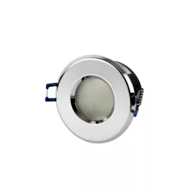   Süllyesztett mennyezeti LED lámpatest, vízálló, kerek, öntött alumínium, krómozott, LED line, LL-245435