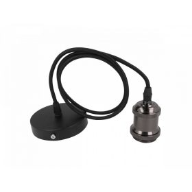   Függesztett lámpatest 1xE27 alumínium LED gyöngyház fekete, LED line, LL-249853