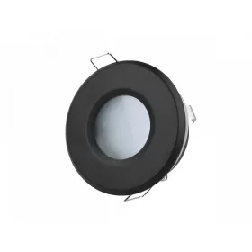   Süllyesztett mennyezeti LED lámpatest, vízálló, kerek, öntött alumínium, fekete, LED line, LL-471055