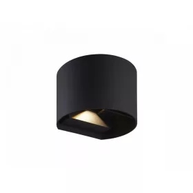   LITE Kültéri fali lámpatest LED 2x3W 4000K IP54 fekete HENGERES, 6W, természetes fehér, CRI≥80, LED line, LL-475541