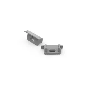   Végzáró 10 mm-es süllyesztett alumínium LED profilhoz, ezüst - csomagolás (1 pár), LED line, LL-479105
