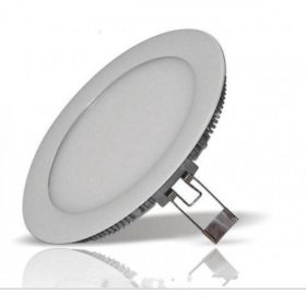   LED panel , 6W , süllyesztett , kerek , természetes fehér , Alumínium , Bright Solutions