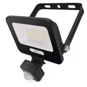   LED reflektor GLARO PIR 20 W, fekete, IP54, 2000 lm, természetes fehér, 4000K, 220-240V, CRI> 80, EMOS, ZS2324B