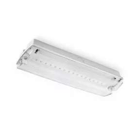   LED-es tömeges fejű vészkijárat-világítás, 3 órás vészhelyzeti időtartammal, 4W, 6000K, hideg fehér, 240 lm, átlátszó, IP65, Optonica, 7201