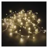 LED fényfüzér - gyöngyök, 1,2 m, 3x AA, beltéri, meleg fehér, időzítő, IP20, EMOS, DCGW15
