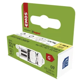   EMOS halogén izzó JC G9 30W 340lm, 2700K, 230V, CRI> 99,9, dimmelhető, Meleg fehér, ZE0305
