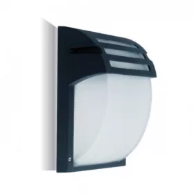   LED lámpatest , E27-es foglalatú , oldalfali , kültéri , fekete , IP44