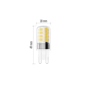   LED izzó Classic JC, G9, 4,2 W (40 W), 470 lm, meleg fehér, 3000K, 220-240V, CRI>80, EMOS, ZQ9E22
