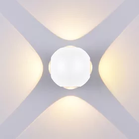   LED fali lámpa kerek, 4 diódával, fehértel, 4W, 3000K, meleg fehér, 440 lm, IP54, Optonica, 7487