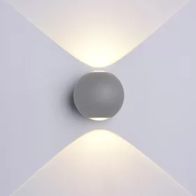   LED fali lámpa kerek szürketel, 6W, 3000K, meleg fehér, 660 lm, IP54, Optonica, 7495