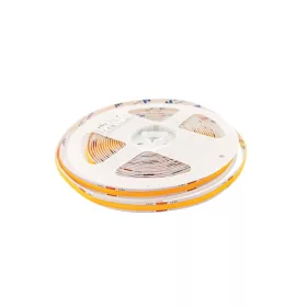   COB LED szalag LEDStrip+ 24V 320xCOB 12W/m AMBER 1080lm/m IP20 3m öntapadós hátoldal 8mm 5m/tekercs vágási méret 5cm 5540595 VITO