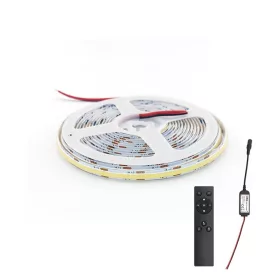   COB LED szalag LEDStrip+ 24V 480xCOB 12W/m 5cm vágási egység/3CCT 3m ragasztó 8mm IP20 5m/tekercs + vezérlő 5541031 VITO