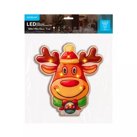   Modee Karácsonyi LED dekoráció Ablakra Elemes C4002 (7LED 180x190x10mm), 3000K, meleg fehér, IP20
