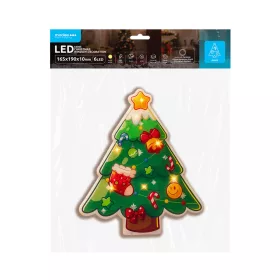   Modee Karácsonyi LED dekoráció Ablakra Elemes C4004 (6LED 165x190x10mm), 3000K, meleg fehér, IP20