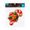 Modee Karácsonyi LED dekoráció Ablakra Elemes C4009 (8LED 155x217x8mm), 3000K, meleg fehér, IP20