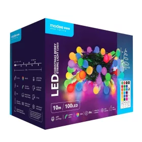  Modee Karácsonyi LED Füzér Berry Plastic Adapteres (100LED/10m/10cm), 3,6W, RGBK, RGB, IP44