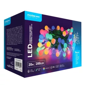   Modee Karácsonyi LED Füzér Berry Plastic Adapteres (200LED/20m/10cm), 3,6W, RGBK, RGB, IP44