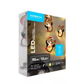   Modee Karácsonyi LED Füzér dekor Elemes C3022 (10LED/90cm/10cm), 2700K, meleg fehér, IP20