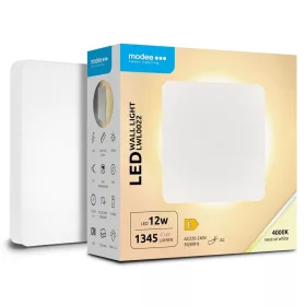   Modee LED Fali Lámpa (LWL0022) 12W IP65 165x165x61mm 4000K (1345lm) Fehér, 110°, CRI>80, természetes fehér