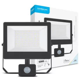   Modee Lighting LED Reflektor A3-series érzékelővel 50W 120° 6000K (5000lm), CRI>80, hideg fehér, IP54
