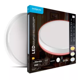   Modee Mennyezeti LED Lámpa CLWH 26+6W 3CCT+RGB Ø320mm távirányítóval (1900lm), 120°, CRI>80, IP20