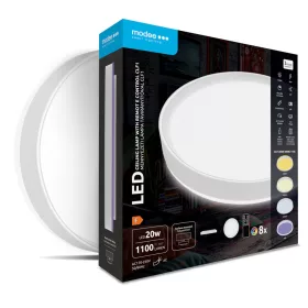   Modee Mennyezeti LED Lámpa CLF1 20W 3CCT+RGB Ø300mm távirányítóval (1100lm), 120°, CRI>80, IP20