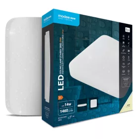   Modee Mennyezeti LED Lámpa IP44 14W 4000K 275x275x70 Csillagos (1460lm), 120°, CRI>80, természetes fehér