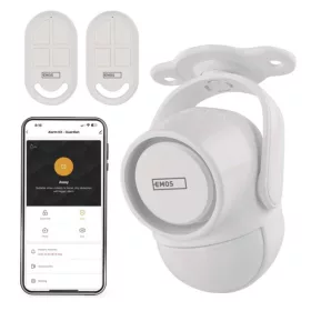  GoSmart riasztó IP‑126L GUARDIAN mozgásérzékelővel, 6× ajtó/ablak érzékelő, WiFi, fehér, fekete, IP21, EMOS, H5030
