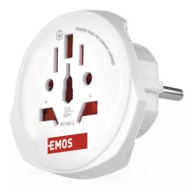   EMOS Utazóadapter Európába látogató külföldieknek, fehér, SKROSS, P0055E