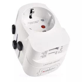   EMOS utazó adapter P0056U fehér, 1×USB-C, 1×USB-A, SKROSS, P0056U