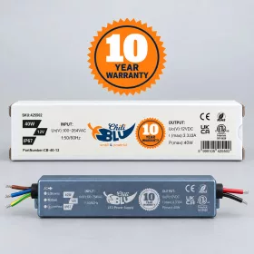   Mini LED tápegység, slim, 40 Watt, 12 Volt, 3,333 A, IP67, 10 év garancia, ChiliBlu