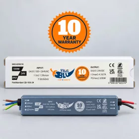   Mini LED tápegység, slim, 100 Watt, 24 Volt, 4,167 A, IP67, 10 év garancia, ChiliBlu