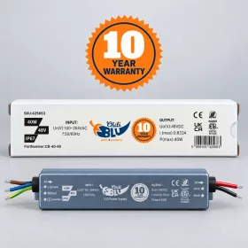   Mini LED tápegység, slim, 40 Watt, 48 Volt, 0,833 A, IP67, 10 év garancia, ChiliBlu