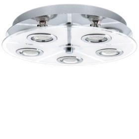   EGLO , 30933 , CABO , mennyezeti lámpa , GU10 , 5X2,8W , IP20 , fehér, átlátszó