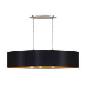   EGLO , 31616 , MASERLO , függeszték , E27 , 2X60W , IP20 , fekete, arany