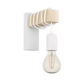   LED lámpa , fali , E27 , acél , fa , fehér , EGLO , TOWNSHEND , 33162
