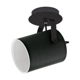   LED lámpatest , spot , E27 foglalat , billenthető , fekete , EGLO , VILLABATE , 33645