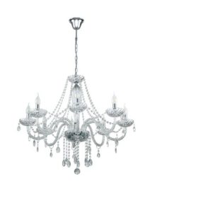   EGLO , 39101 , BASILANO 1 , függeszték , E14 , 8X40W , IP20 , átlátszó