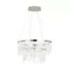LED lámpatest , függeszték , mennyezeti , 46W , természetes fehér , dimmelhető , kristály , króm , EGLO , ANTELAO , 39281