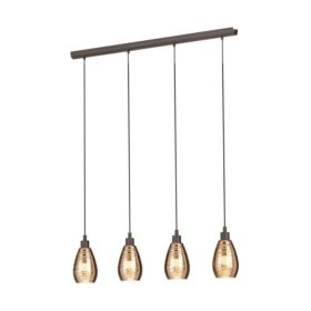   EGLO , 39507 , SIRACUSA , f&uuml;ggeszt&eacute;k , E27 , 4X60W , IP20 , v&ouml;r&ouml;sr&eacute;z sz&iacute;nű