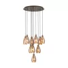 EGLO , 39509 , SIRACUSA , függeszték , E27 , 10X60W , IP20 , vörösréz színű