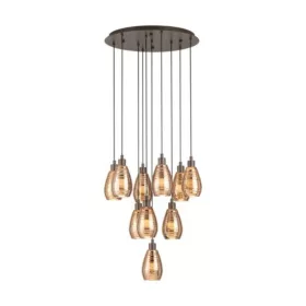   EGLO , 39509 , SIRACUSA , függeszték , E27 , 10X60W , IP20 , vörösréz színű