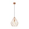 LED lámpa függeszték , mennyezeti , E27 , acél , vörösréz , EGLO , CARLTON , 49258