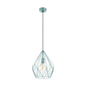   LED lámpa függeszték , mennyezeti , E27 , acél , menta , EGLO , CARLTON , 49259