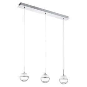   EGLO , 93784 , MONTEFIO 1 , függeszték , 3000 K , LED , 3X5W , IP20 , fehér, átlátszó