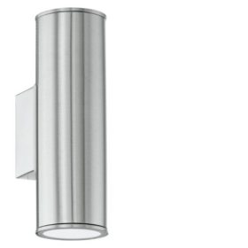   LED lámpatest , oldalfali , GU10 , 2x3W , meleg fehér , 2 irányú , nemesacél , kültéri , IP44 , EGLO , RIGA , 94107