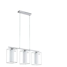   EGLO , 94378 , LONCINO 1 , függeszték , E27 , 3X60W , IP20 , átlátszó, fehér